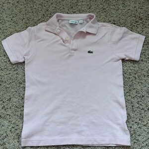 Lacoste pink boys polo shirt